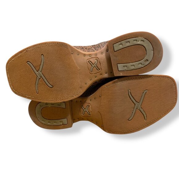 Twisted X Men’s Work Boot Cognac Elephant Print Steel Toe 10 EE Durable Western - Picture 10 of 10